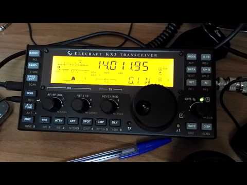 Elecraft KX3 CW contact with EW6F with 0,1 w - 100 mW - QRP - IW2NOY